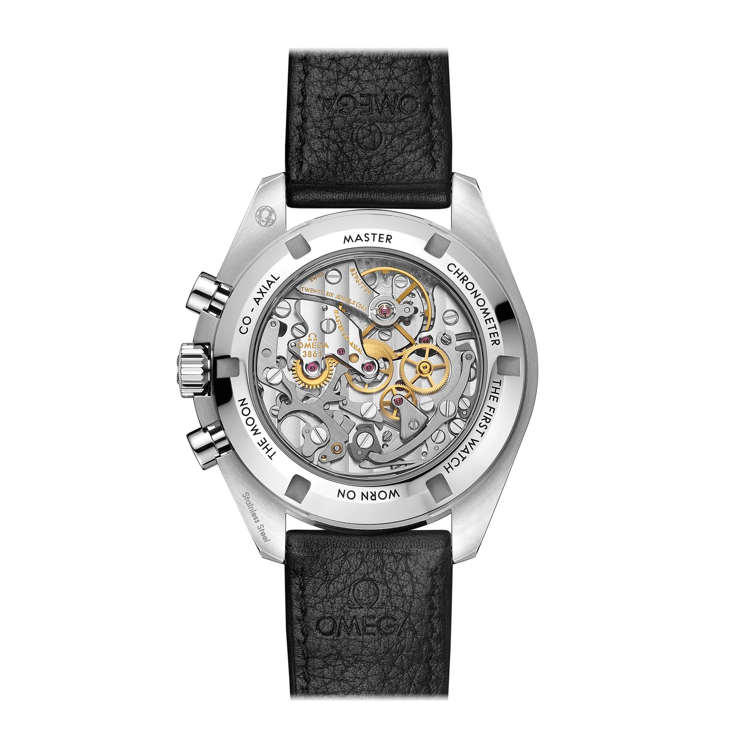 Black Speedmaster Men's Watch Co-Axial Master Chronometer Presented Through Glass Caseback